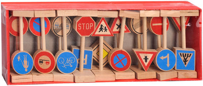 Ensemble de panneaux de circulation en bois Playwood, 18dlg.