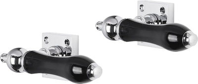 Poignée de porte Impresso - Bracknell - pour l'intérieur - carrée avec vis - chromée - noire - 2 pièces
