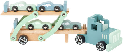 Small Foot Wooden Truck Transporter Chicago avec voitures, 9dlg.