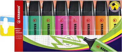 Stabilo surligneur fluorescent set boss multicolore (5 pièces)