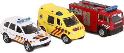 Véhicule de service d'urgence moulé à 2 jouets NL avec lumière et son