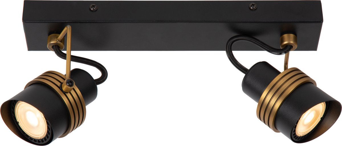 Lucide toundran - spot de plafond (plafonnier) - 2xgu10 - noir