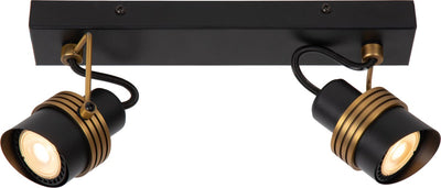 Lucide toundran - spot de plafond (plafonnier) - 2xgu10 - noir