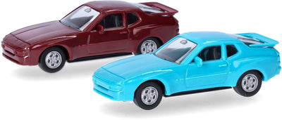 Herpa porsche 944, rouge bleu (mini kit 2 pcs.)