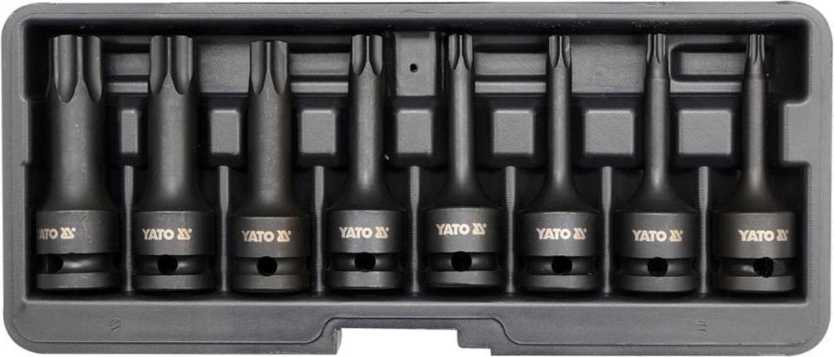 Yato jeu d'embouts de clé à chocs 8 pièces noir yt-1065