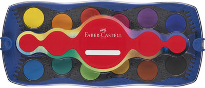 Faber-castell coffret aquarelle - connecteur boîte - 24 couleurs + 1 tube blanc - fc-125020