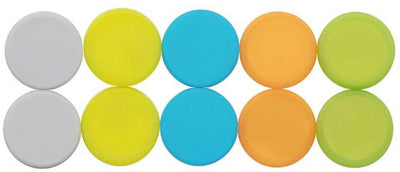 Aimant Maul néodyme - rond - 5 couleurs - 10 pièces - ø 1,9 x 0,4 cm