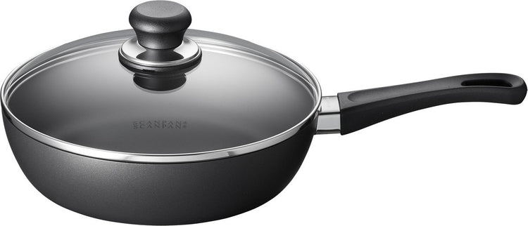 Poêle à frire Scanpan sauteuse avec couvercle induction classique ø 24cm 2 litres - convient à tous feux - revêtement antiadhésif standard