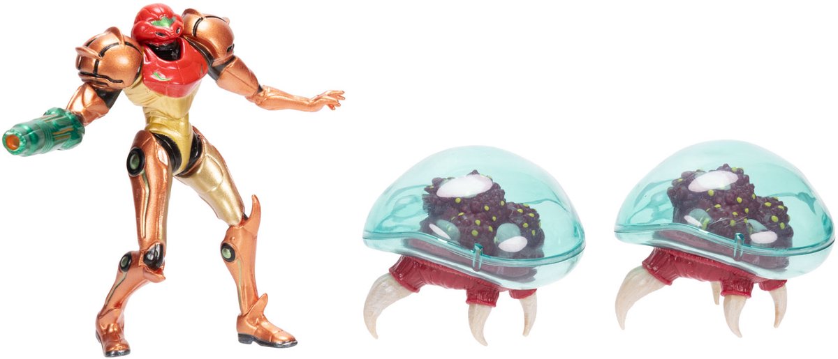 Jakks metroid prime -- ensemble de 3 chasseurs de primes samus 6 cm