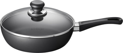 Poêle à frire Scanpan sauteuse avec couvercle induction classique ø 24cm 2 litres - convient à tous feux - revêtement antiadhésif standard