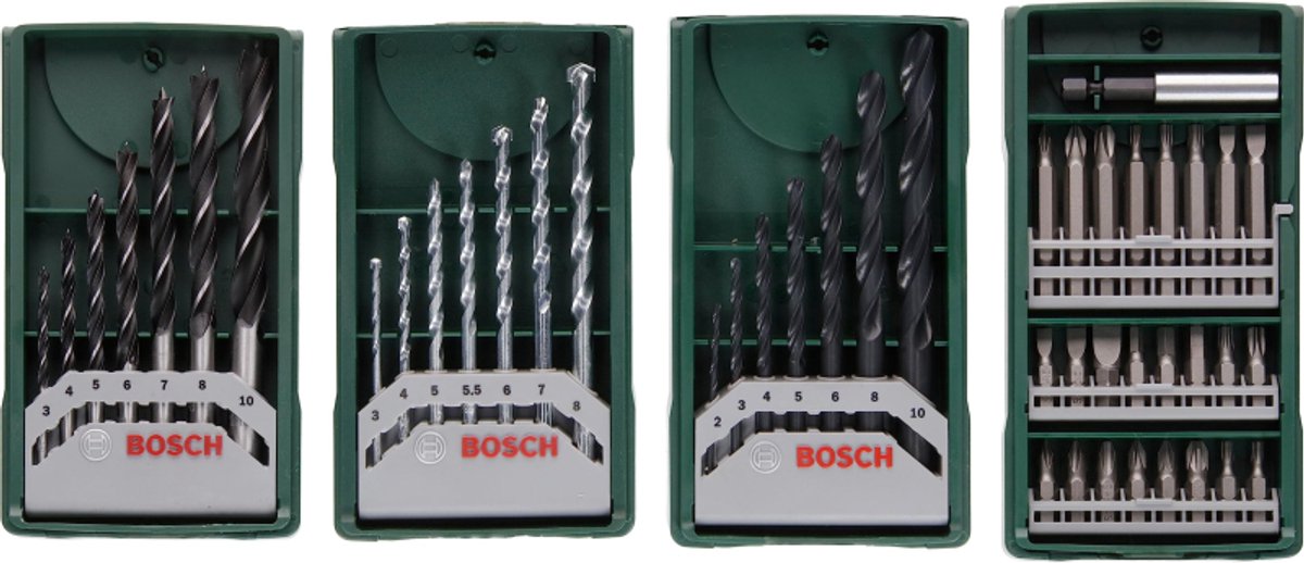 Jeu de forets Bosch x-line - 46 pièces - pour bois, métal et pierre