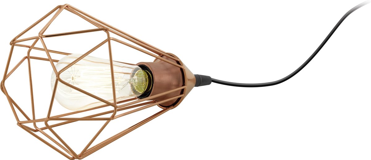 Lampe de table Eglo tarbes - e27 - 26,5 cm - cuivre