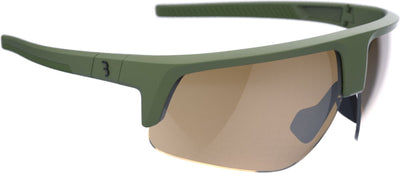 Bbb cycling comet lunettes de cyclisme pour hommes et femmes - lunettes de sport durables - lunettes de cyclisme adaptées à la course, VTT gravier - ambre vert olive mat - bsg-75