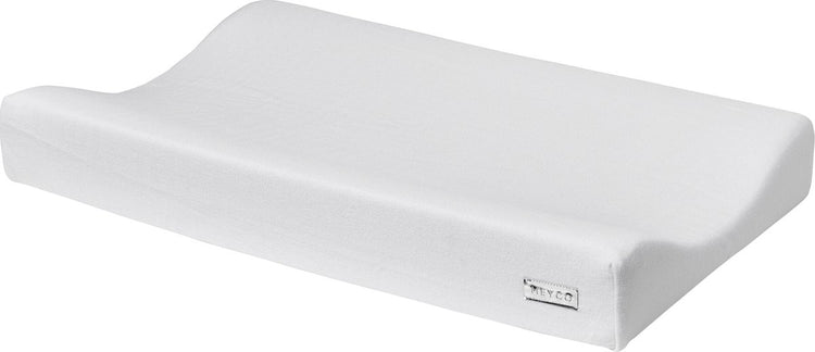 Housse de matelas à langer basique en tricot pour bébé Meyco - blanc chaud - 50x70cm