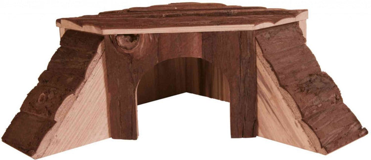 Maison pour cobayes Trixie - bois d'écorce 37x35x15 cm - vie naturelle, bois de conifères
