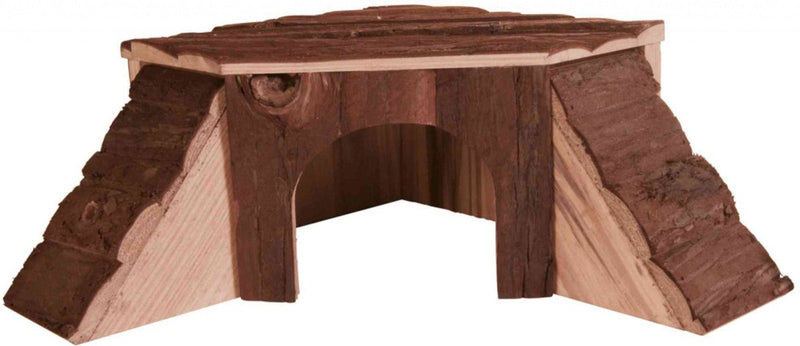 Maison pour cobayes Trixie - bois d'écorce 37x35x15 cm - vie naturelle, bois de conifères