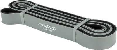 Avento fitness power band latex - moyen - gris noir