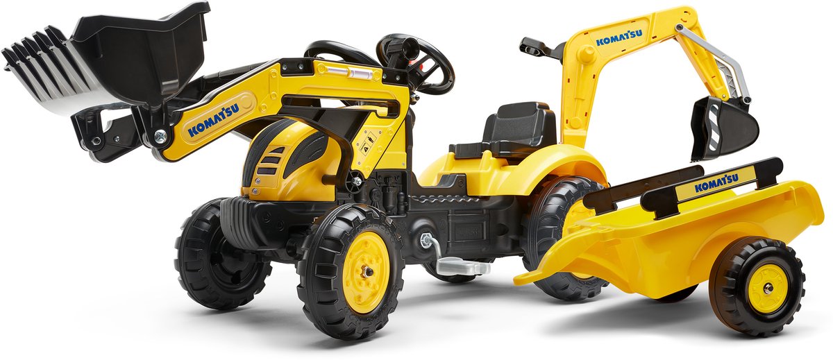 Tracteur à pédales Falk Komatsu jaune 3 7 (2005546)