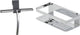 Tiger caddy - support de douche 24 cm avec essuie-douche avec crochet en verre - essuie-glace - chrome