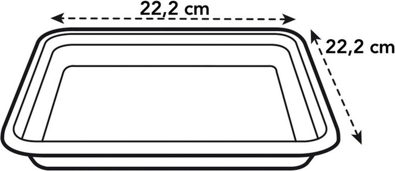 Elho loft urban Dish carré 22 - plat d'extérieur - ø 22,0 x h 3,1 cm - anthracite