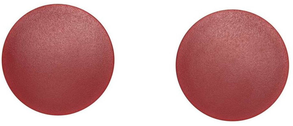 Aimant Maul rond massif 2 pièces 2,5 kg plastique ferrite bruchsicher ø 3,8 x 1,55 cm rouge