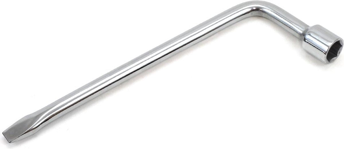 Clé à écrou de roue de voiture sans marque sans marque - 17 mm - chromée - clé à roue