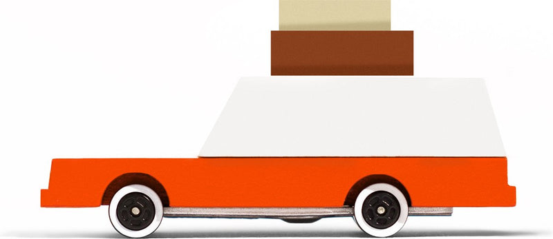 Candylab toys candycar world : wagon à bagages (w021) 8,4x4,1x3cm, bois moulé sous pression, magnétique, dans une boîte cadeau, 3+