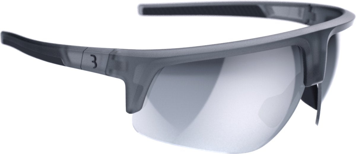 Bbb cycling comet lunettes de cyclisme pour hommes et femmes - lunettes de sport durables - lunettes de cyclisme adaptées à la course, VTT gravier - argent mlc transparent mat - bsg-75