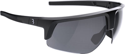 Bbb cycling comet lunettes de cyclisme pour hommes et femmes - lunettes de sport durables - lunettes de cyclisme adaptées à la course, VTT gravier - fumée noire brillante - bsg-75