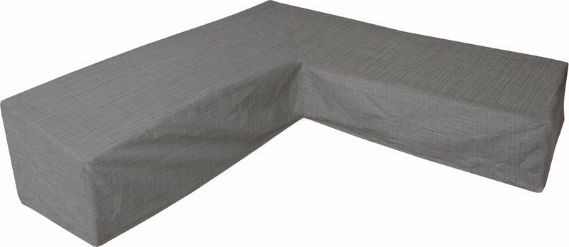 Housse imperméable Eurotrail pour salon en L, canapé d'angle, cantonique 255x255x100 70 cm, gris