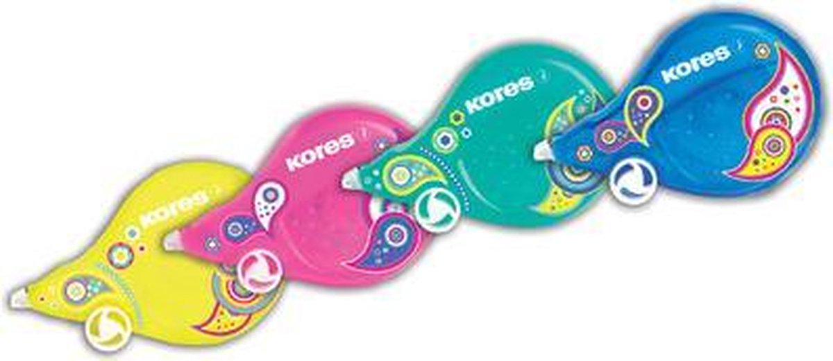 Rouleau correcteur jetable Kores 'scooter paisley', assorti