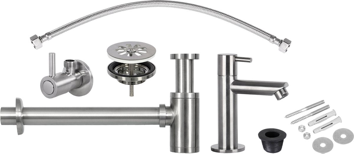 Ensemble de robinetterie pour fontaine Differnz chrome mat