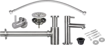 Ensemble de robinetterie pour fontaine Differnz chrome mat