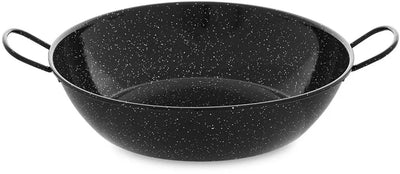 Poêle profonde Vaello avec poignée en acier émaillé noir (ø 30 cm)