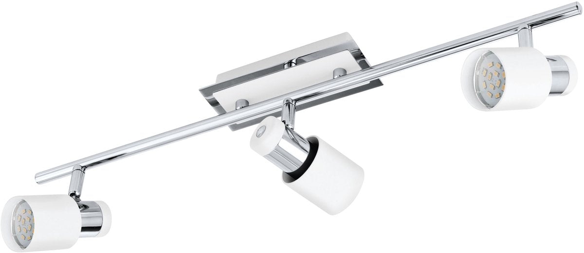 Eglo davida - spots de plafond - 3 lumières - chrome, blanc