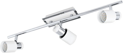Eglo davida - spots de plafond - 3 lumières - chrome, blanc