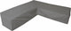 Housse imperméable Eurotrail pour salon en L, canapé d'angle, cantonique 275x275x100 70 cm, gris