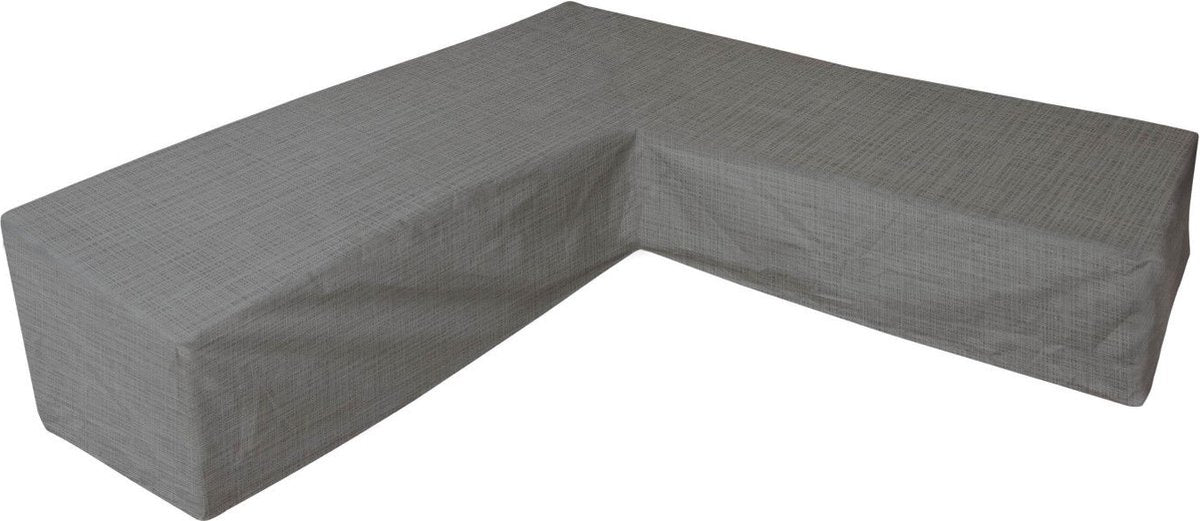 Housse imperméable Eurotrail pour salon en L, canapé d'angle, cantonique 225x225x100 70 cm, gris