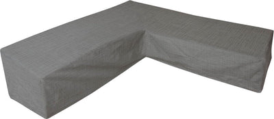 Housse imperméable Eurotrail pour salon en L, canapé d'angle, cantonique 225x225x100 70 cm, gris