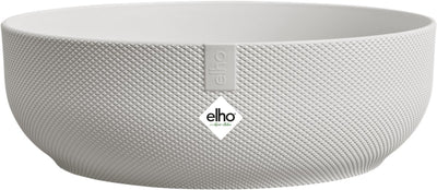 Elho jazz bowl 28 - pot de fleur d'intérieur - 100% plastique recyclé - ø 27,5 x h 9,0 cm - blanc soie