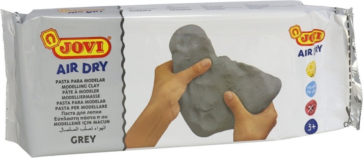 Jovi argile auto-durcissante - 1 kilo - gris - pâte à modeler pour loisirs créatifs
