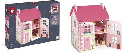 Janod - maison de poupée en bois mademoiselle - à 3 étages