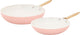 Set de poêles Cosy Trendy Elegance 2 pièces ø24 28cm - sans PFA - poêle à induction - chauffage rapide - sans couvercle - rose