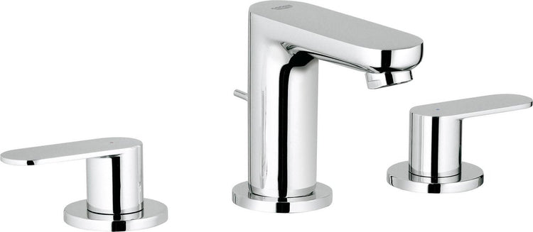 Robinet pour lavabo Grohe eurosmart cosmopolitan trois trous - bec bas - avec garniture de vidage - chrome