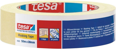 Tesa professionnel 1009782 - 4323 ruban de masquage 50 m x 30 mm | 10 pièces