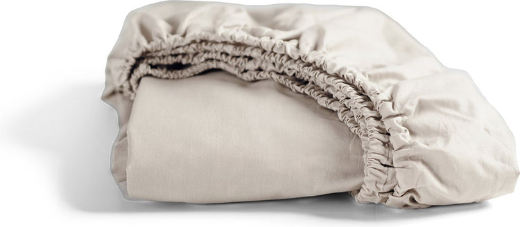 Cendrillon - week-end - drap-housse - 90x210 cm - coton - hauteur de matelas jusqu'à 25 cm - coloris sable