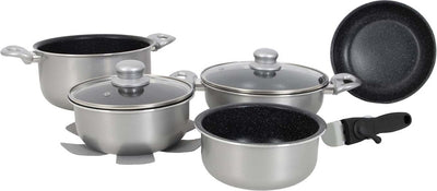 Set de poêles Gimex - induction - argent - 8 pièces