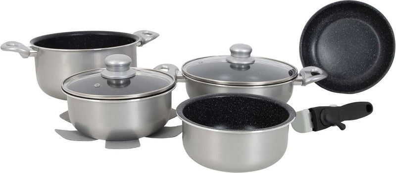Set de poêles Gimex - induction - argent - 8 pièces