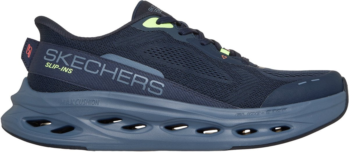 Skechers chaussures de sport pour hommes max amortissant glide-step - bleu foncé multi