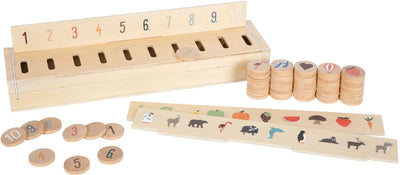 Boîte de tri en bois de petit pied Explorateur mondial